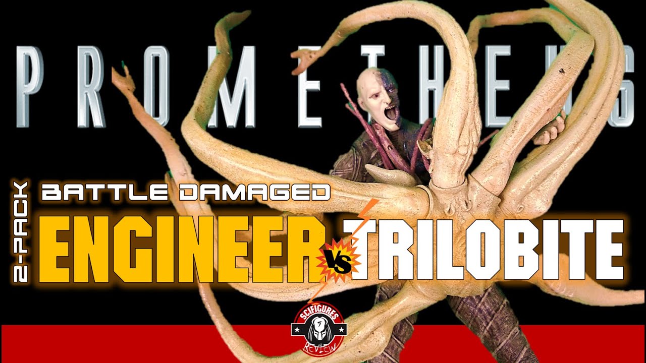 NECA Prometheus Battle Damaged Engineer Vs Trilobite | 2-Pack | Exclusive TRU 2012