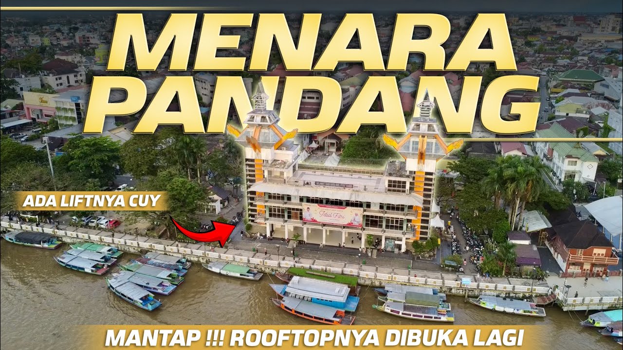 Naik Lift Ke Atas Menara Pandang Banjarmasin, Rooftopnya Sekarang Dibuka Lagi