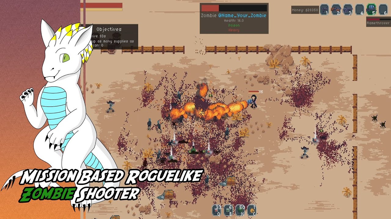 Mission Based Roguelike Zombie Shooter || Let's Try Bitgun