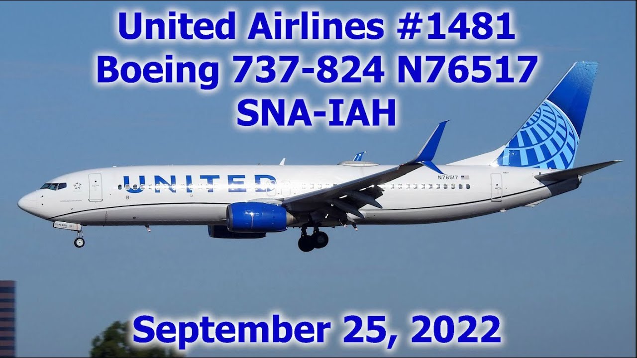 United Airlines #1481: SNA-IAH