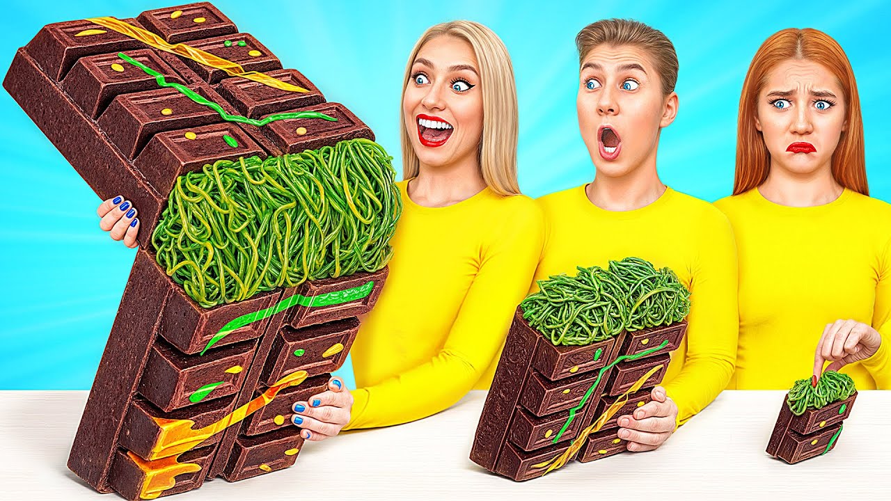 Gro&szlig;er, Mittlerer und Kleiner Teller Challenge | Verr&uuml;ckte Ideen Zum Kochen Multi DO Challenge