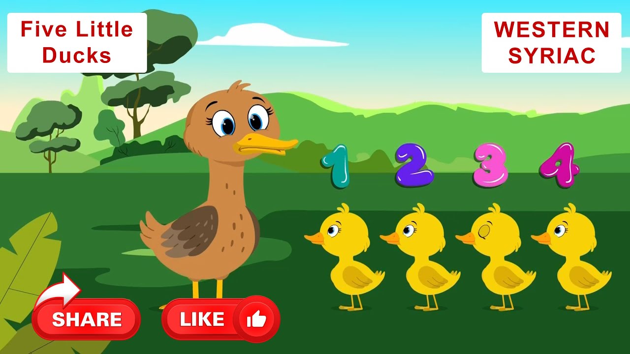 Five Little Ducks In Western Syriac Surayt (Suryoyo/Turoyo)