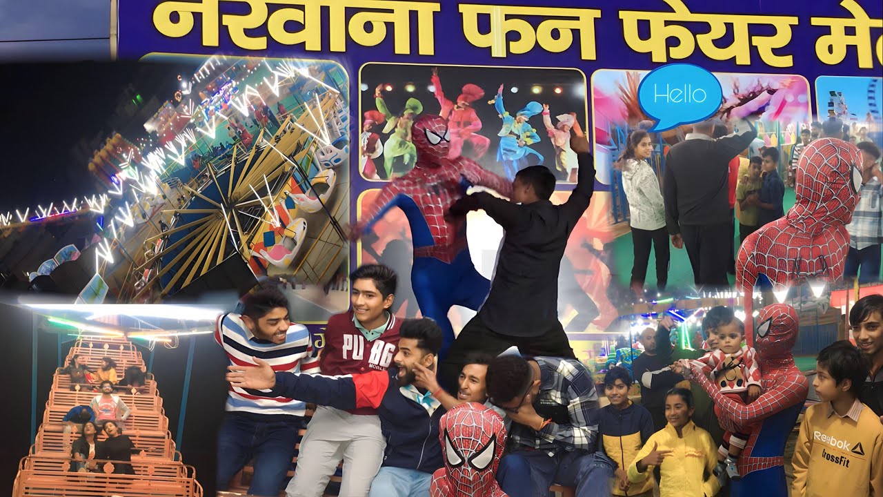 #spiderman funny video in || India 🇮🇳 || Narwana fan fair mela full Dance and full #vlog -58
