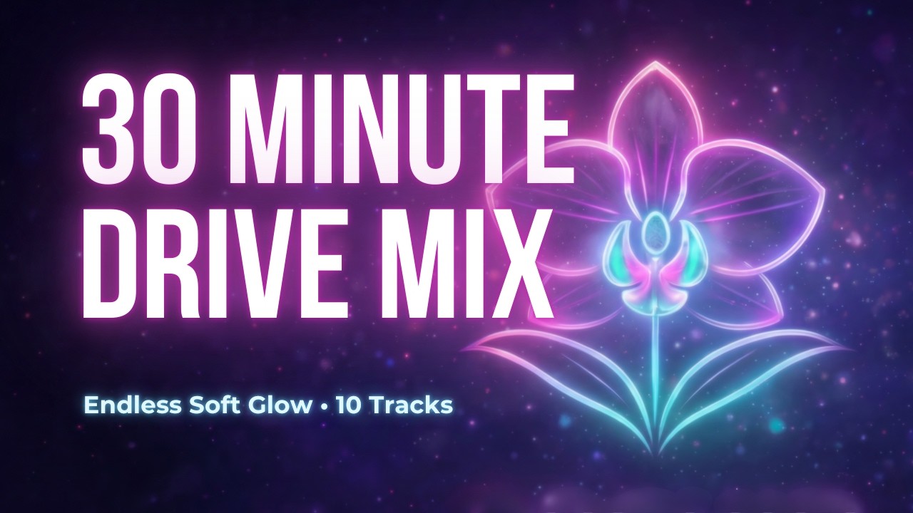 Night Drive Mix — Endless Soft Glow | 30 Minutes of Lo-Fi Synthwave for Deep Focus & Late-Night Flow