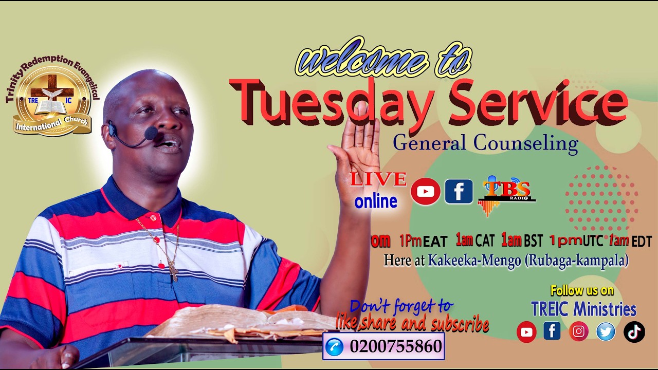 #TBSTV​#TREICMinistries Tuesday Live Broadcast |Pr.Johnson Kato Muwanguzi |17-02-2026