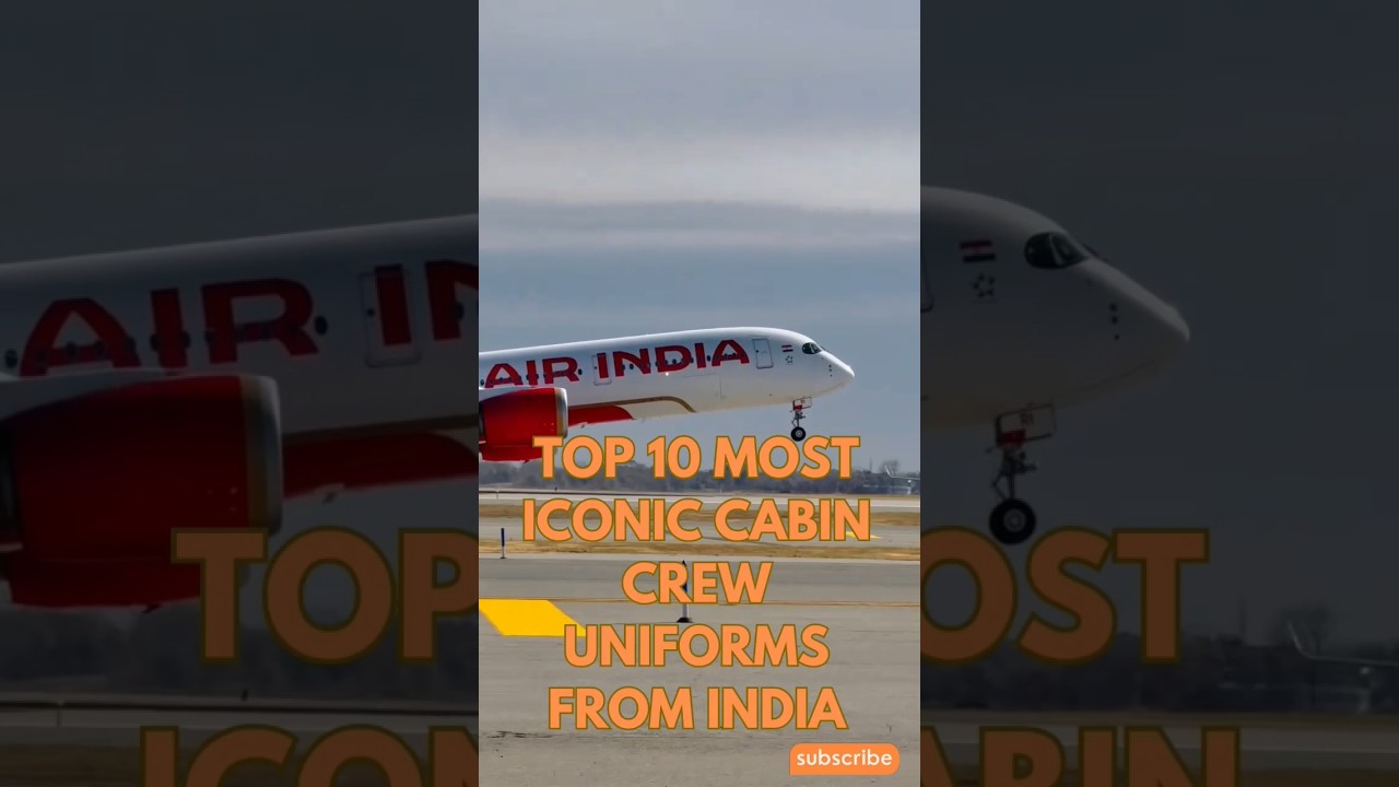 Top 10 most iconic cabin crew uniforms from India #aviation #top10 #airport