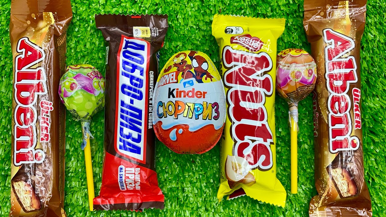🍫 Kinder, Albeni, Nuts & Chupa Chups — Sweet ASMR Mukbang 😍