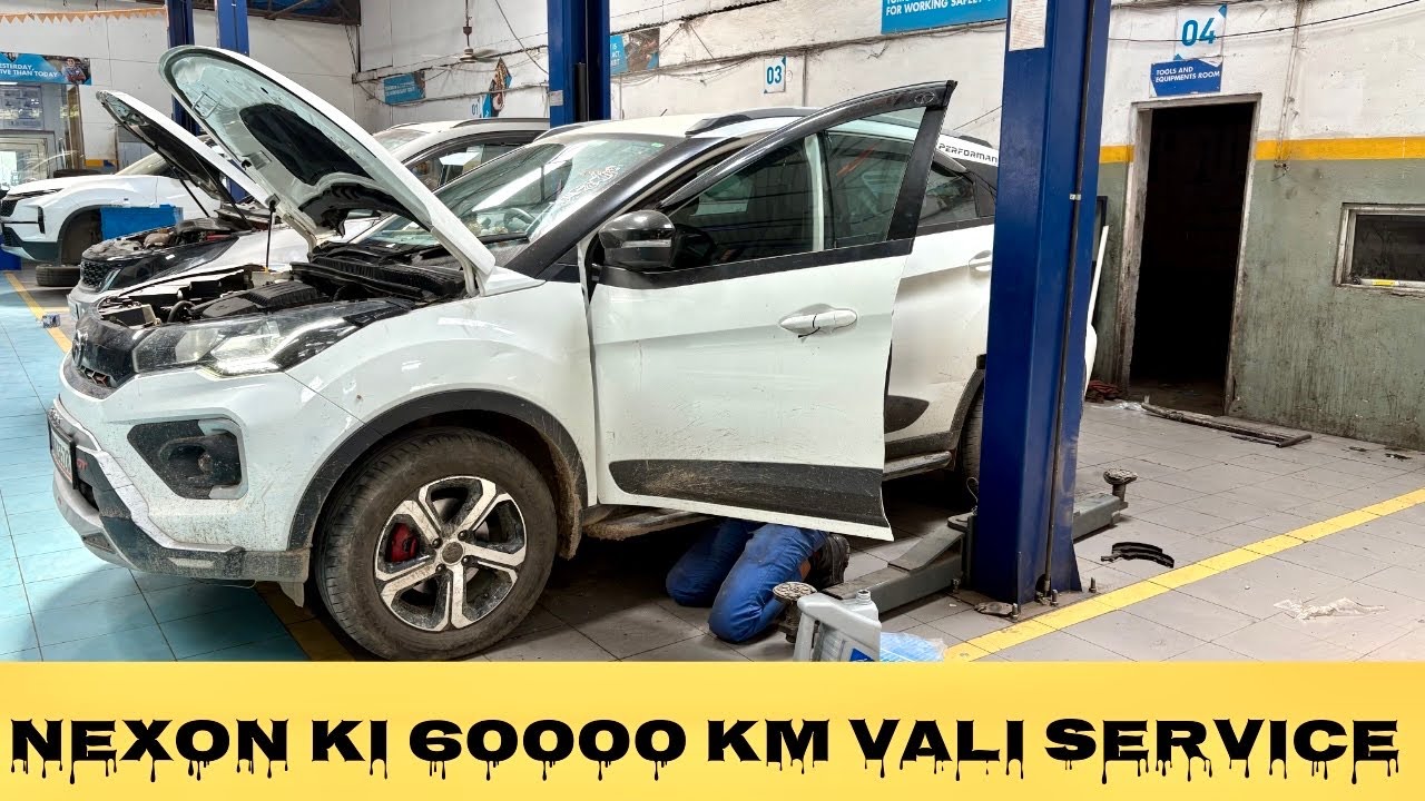 VLOG:-4 || NEXON DIESEL KI 60000 KM VALI SERVICE || TATA KI SERVICE 🔥🔥|| #automobile #life