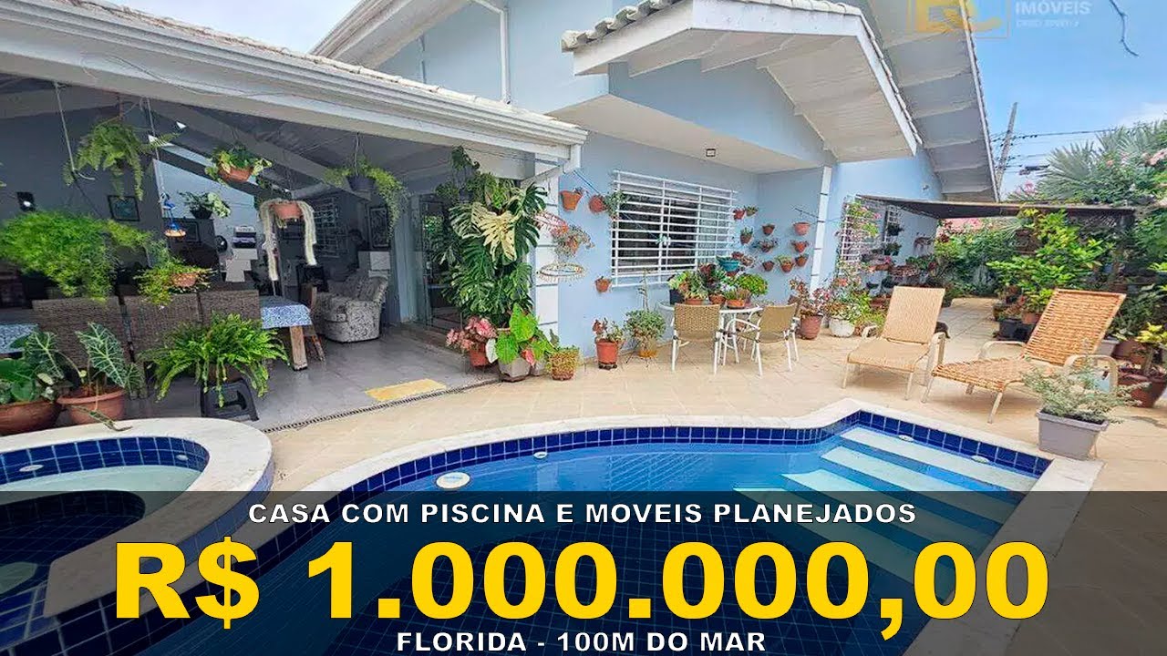 EXCLUSIVIDADE, CASA MODERNA PLANEJADA COM 2 SUITES 100 METROS DO MAR - Peruíbe SP | Litoral Sul