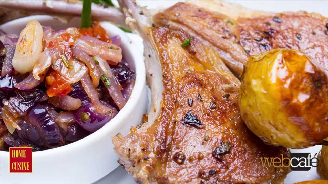 Home Cusine - Агнешки котлети с червен лук и розмарин