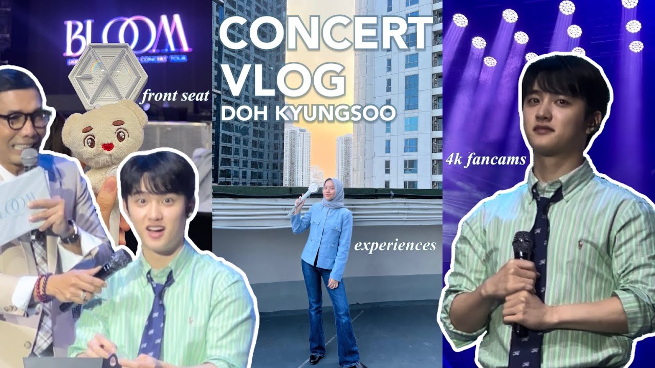 D.O. EXO Concert in Jakarta Vlog | experience, front seat, 4k fancam, cover song, send off, etc