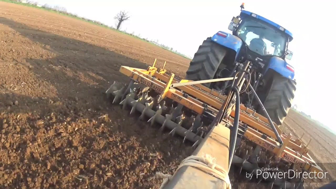 Erpicatura con new holland t7050 e cultirapid maag