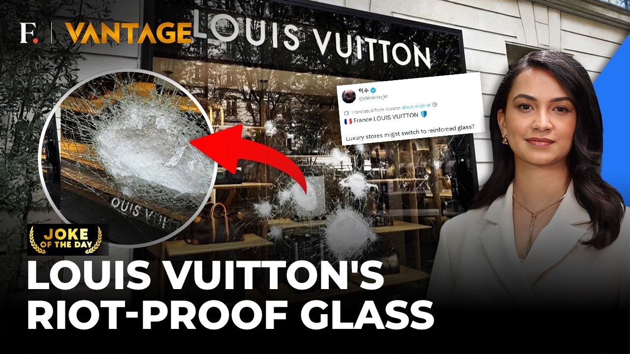 Протесты во Франции: &laquo;небьющаяся&raquo; витрина Louis Vuitton уцелела во время беспорядков &mdash; вирусное в...