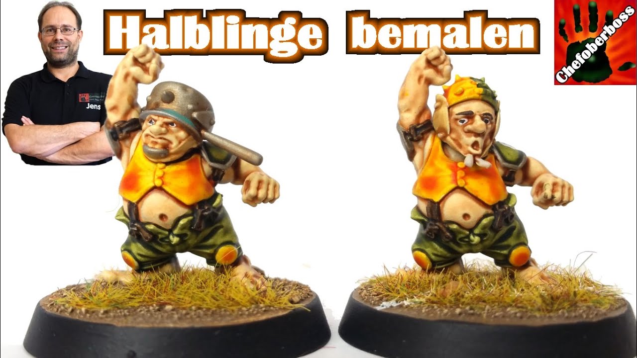 Wie bemalt man Halblinge für das Blood Bowl Warhammer Fantasy Football Tabletop Spiel - Tutorial