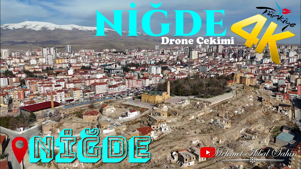 NİĞDE Şehir Merkezi ve Niğde Kalesi / Havadan 4K Drone Çekimi / 2.3.24