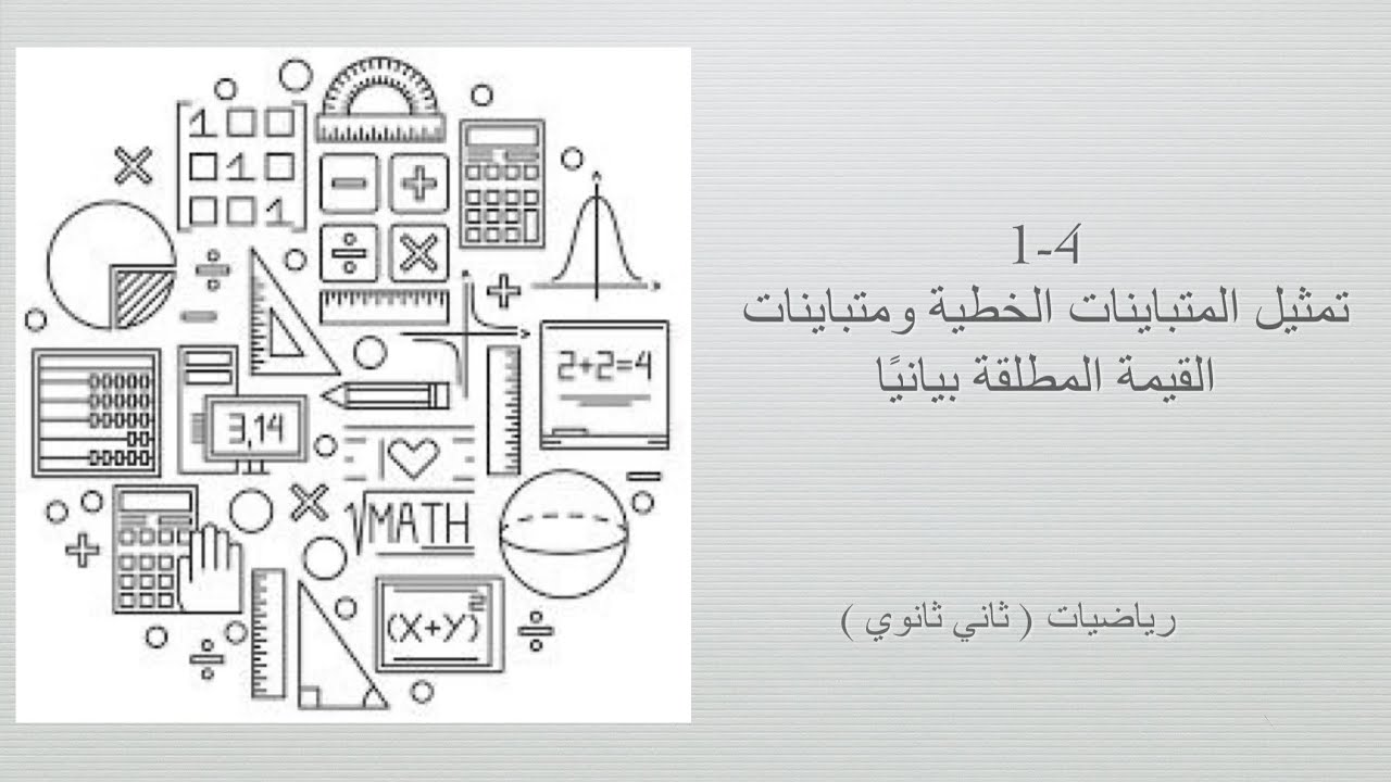 تمثيل المتباينات الخطية ومتباينات القيمة المطلقة بيانيًا (رياضيات ثاني ثانوي الفصل الدراسي الأول)