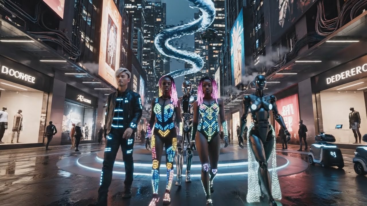 Life in 2077: Humans, Robots & Flying Cars in a Future City 🏙️