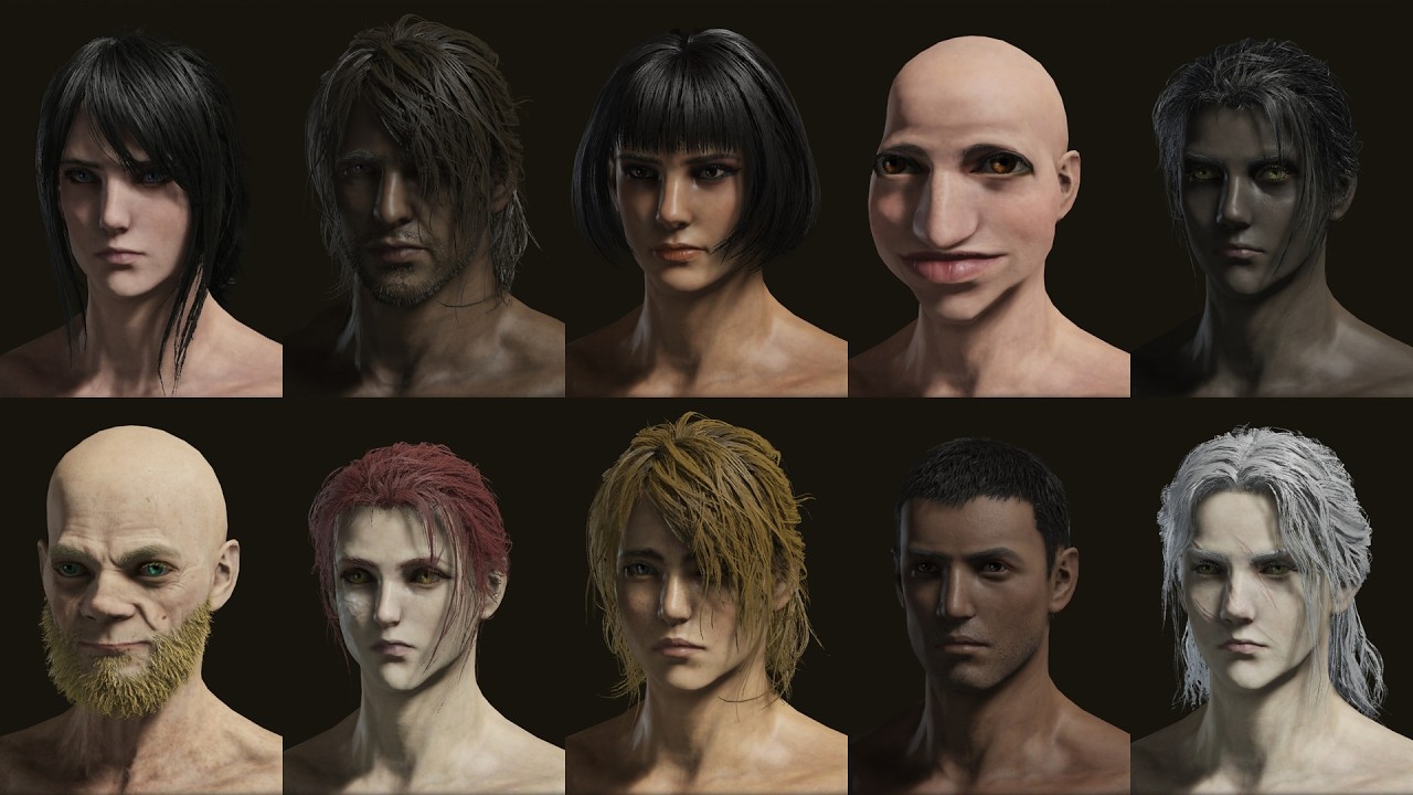Elden Ring - All NPC faces with sliders + 245 unused characters