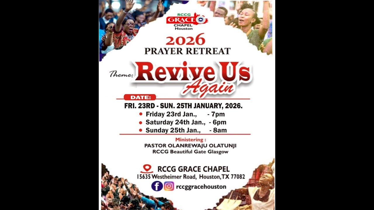 RCCG GRACE CHAPEL || PRAYER RETREAT || REVIVE US AGAIN || JAN 23RD 2026