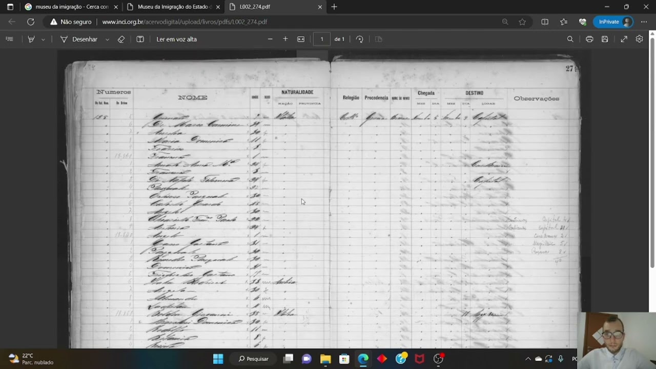 Como pesquisar registros do seu antepassado italiano no sites MUSEU DA IMIGRAÇÃO e IMIGRANTES