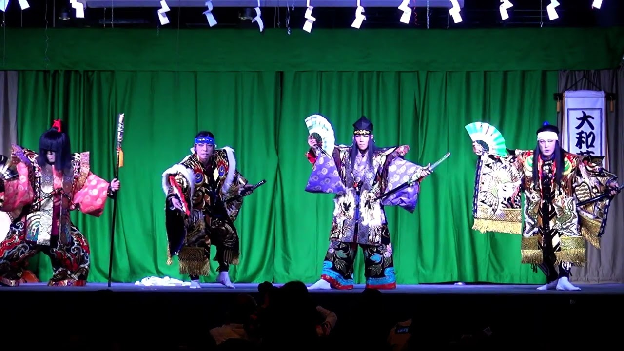 宮乃木神楽団「大和葛城」3部作特別フルVer. 大森神楽団との合同で上演が止まるほど面白い！懐かしくて笑いが止まりません！狭い舞台に大所帯が上演。前代未門素晴しい限りだ。144分もある。