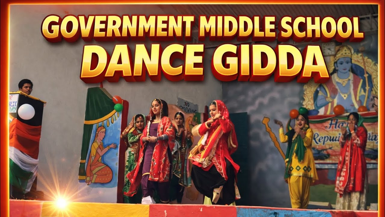  Girls Punjabi gidda dance govt middle school  karroh #lakhanpur #kathua #jammukashmir ..