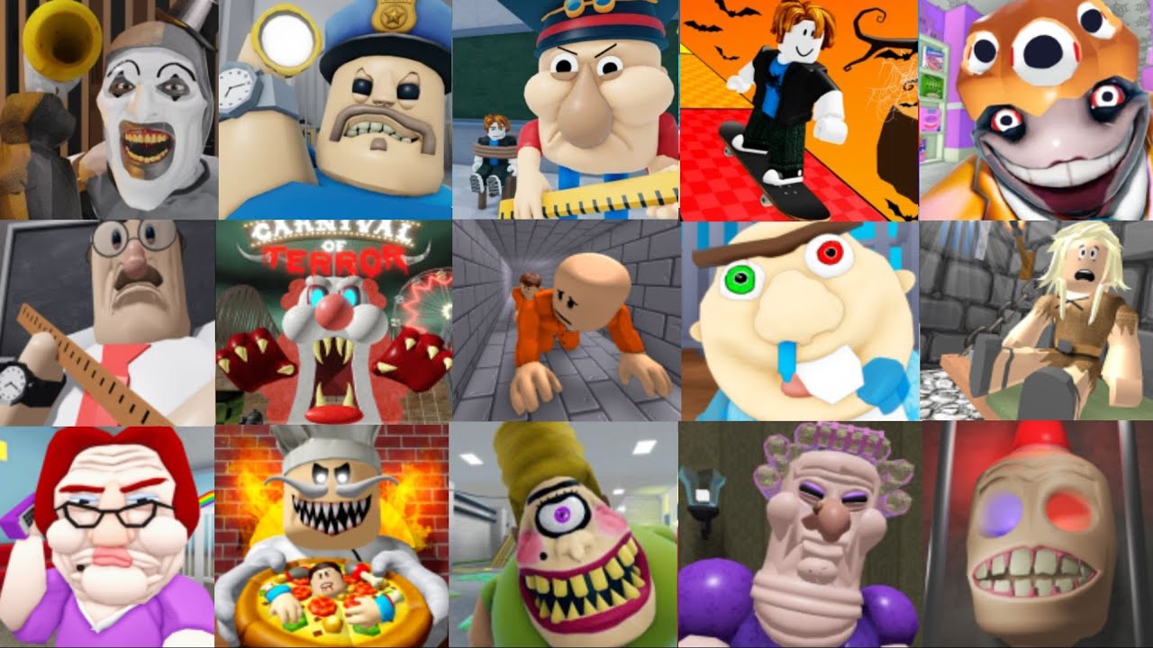 Terrifying SPEED RUNS in #roblox Scary Obby Prison Skateboard, Carnival, Epic School, Bobby
