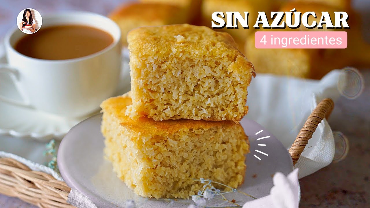 Sin Azúcar, sin Harina!! |Bizcocho de COCO tierno y esponjoso! |  Auxy