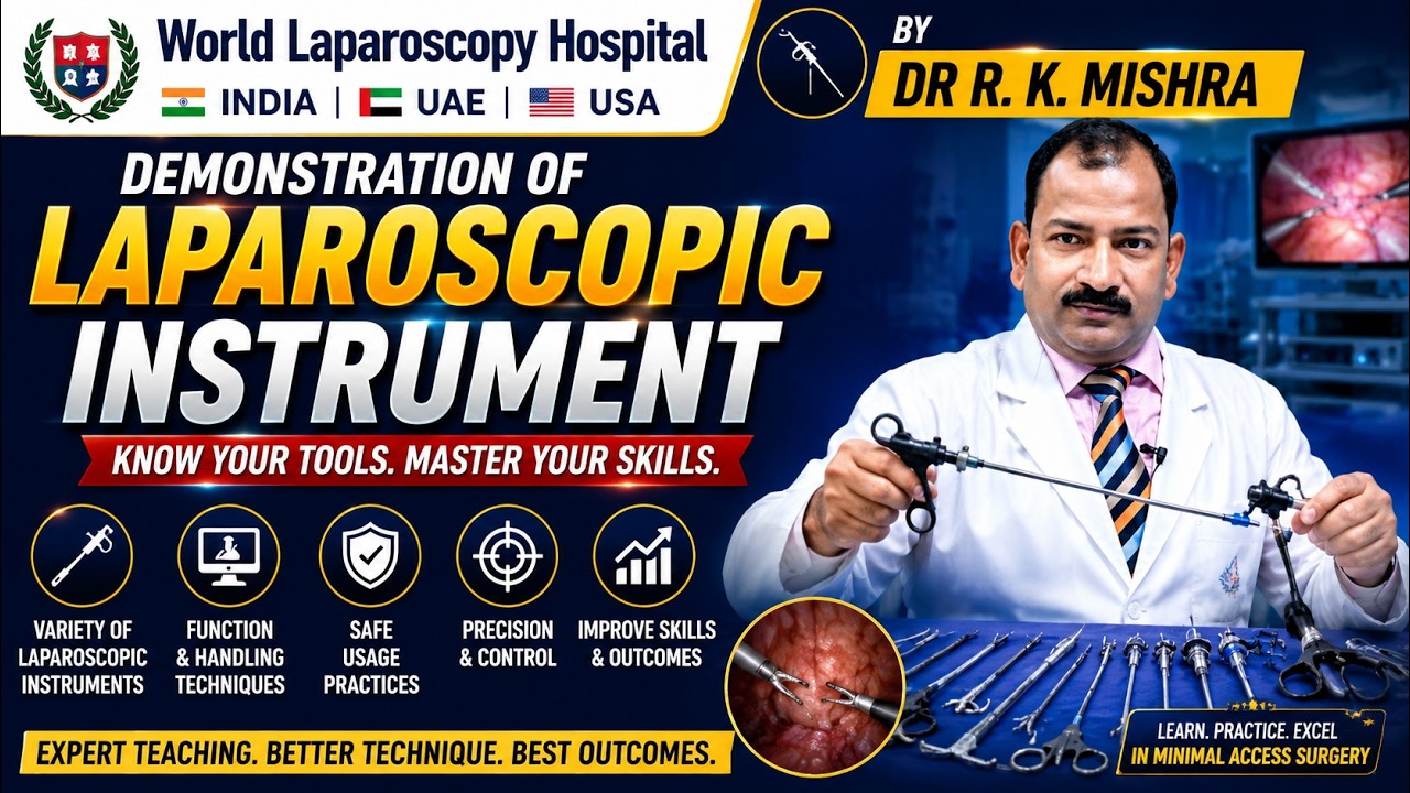 Demonstration of Laparoscopic Instrument by Dr R K Mishra
