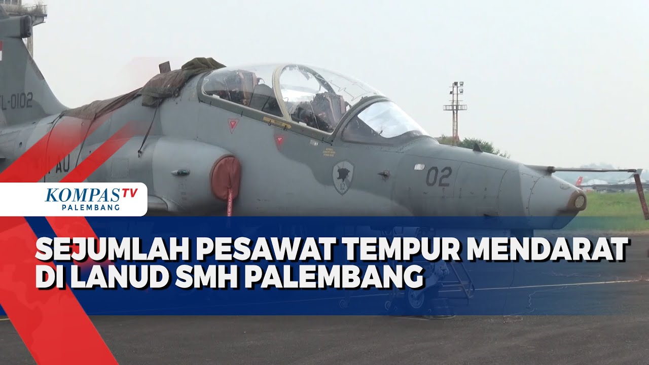 Sejumlah Pesawat Tempur Mendarat di Lanud SMH Palembang