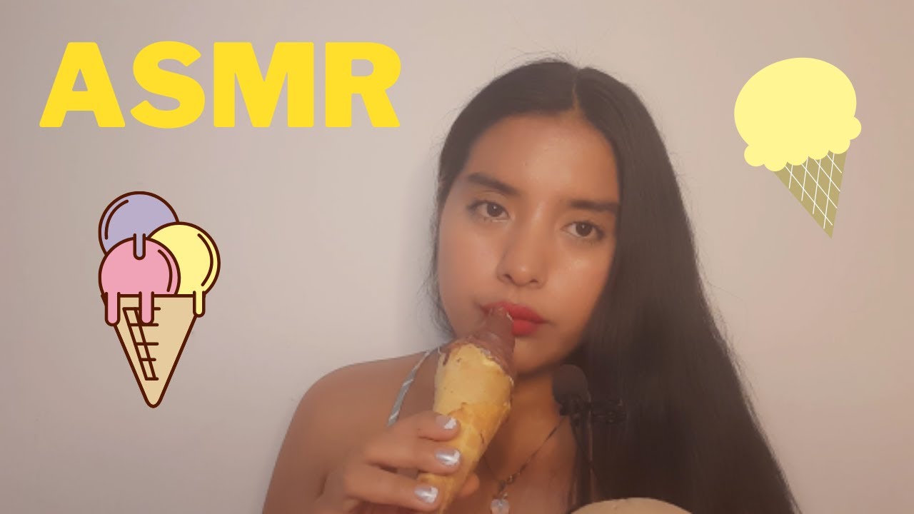 Asmr comiendo Helado de cono 🍦
