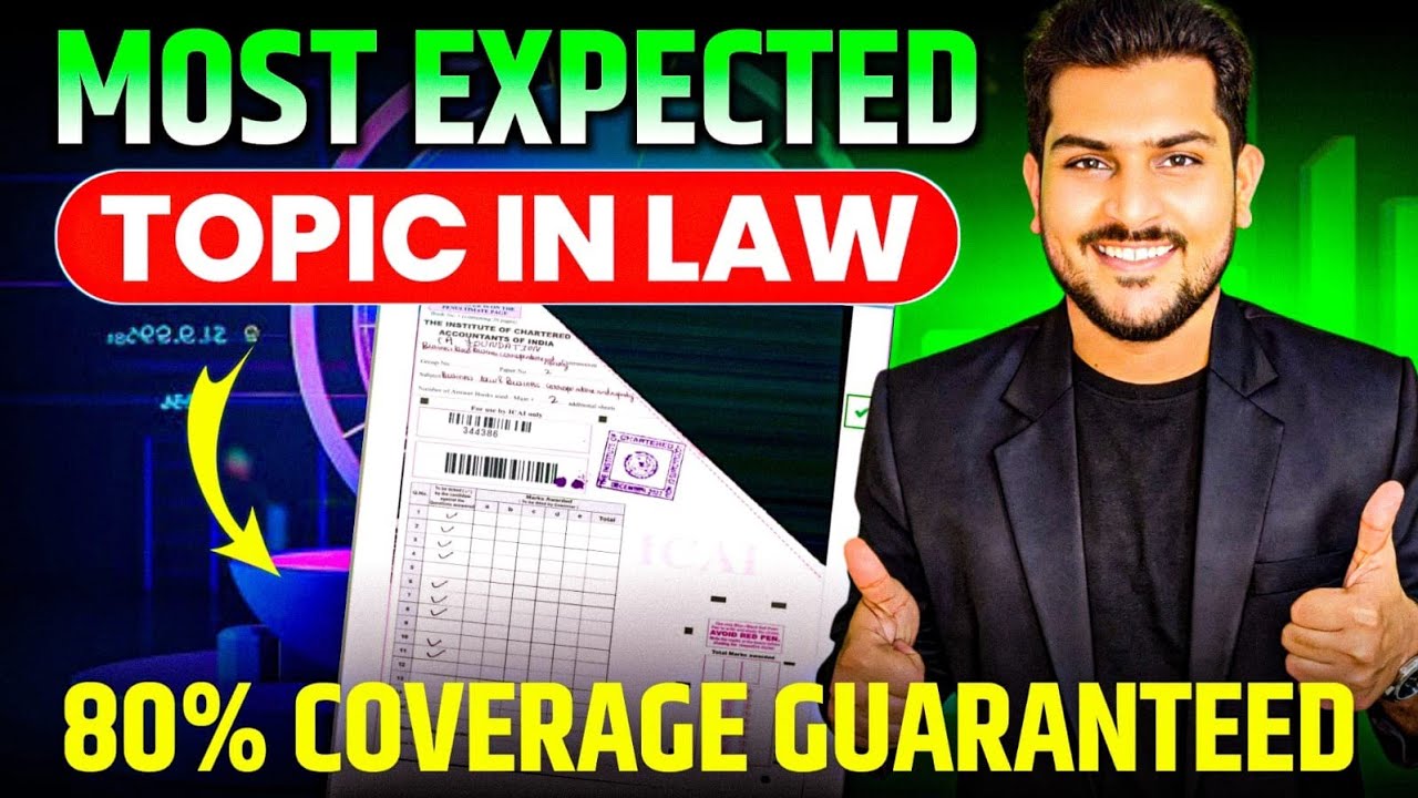 ICAI Favorite Topics In law || CA Foundation Jan 25 || CA Foundation Law ABC Analysis