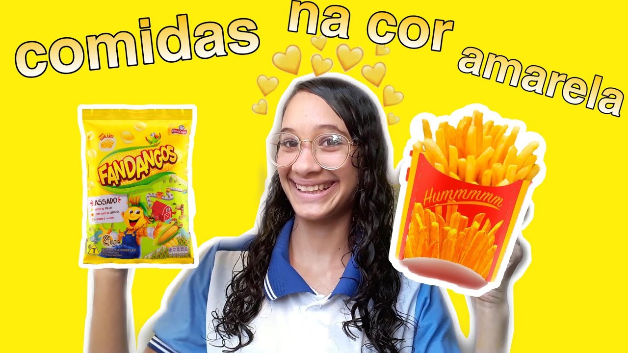 24 HORAS COMENDO COMIDAS NA COR AMARELA