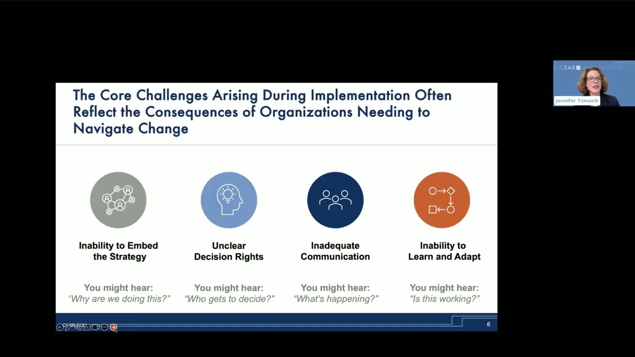CFAR Implementing Strategy In Healthcare – From Ideas to Action (Webinar)