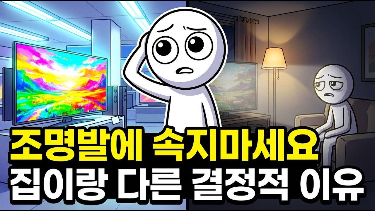 TV 매장 화면에 속지 마세요. 집에 오면 화질이 구린 진짜 이유