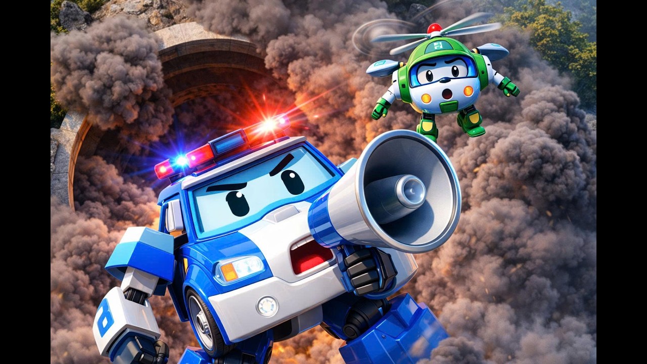 Tunnel Fire Rescue! 🚨 Robocar Poli Saves Friends in a Smoke-Filled Tunnel