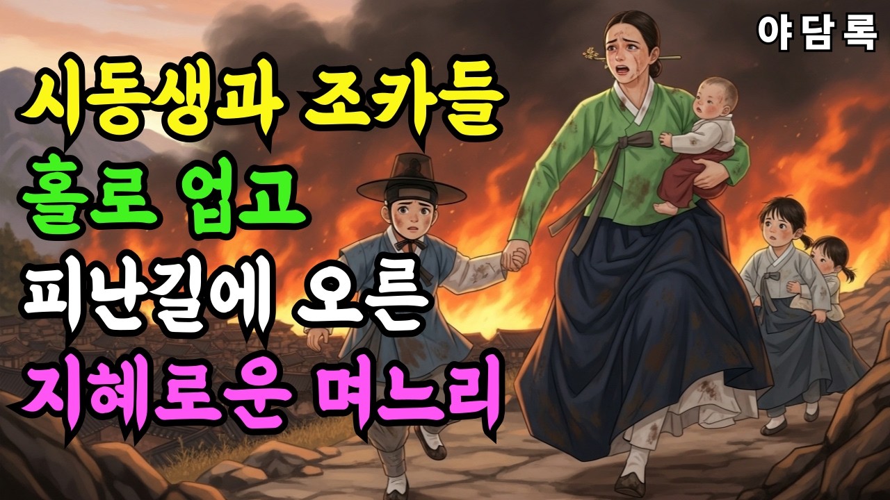 왜란 전쟁통에 홀로 시동생과 조카들 업고 피난길에 오른 지혜로운 며느리 | 야담 | 옛날이야기 | 전설 | 수면동화 | 민담 | 조선야담 | 설화 | 오디오북