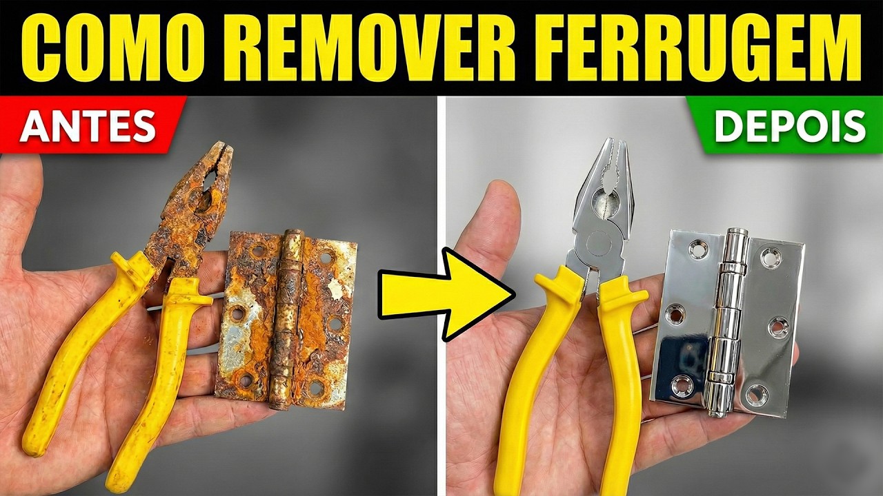 Como ELIMINAR FERRUGEM Rápido e Fácil! Receita Caseira para Ferramentas e Metais, Veja