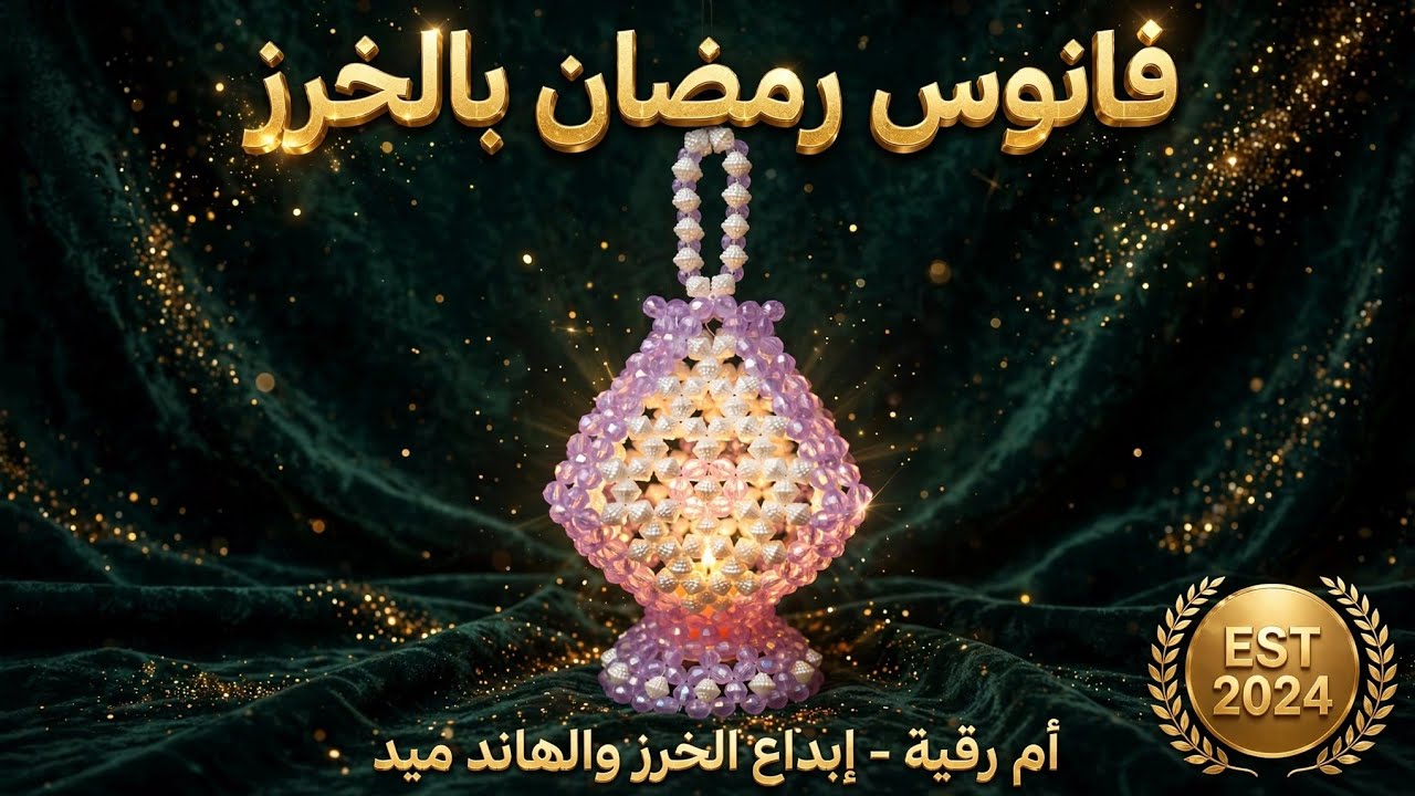 بطريقة سهله وبسيطه هنعمل فانوس بالخرزالكريستال والولي 