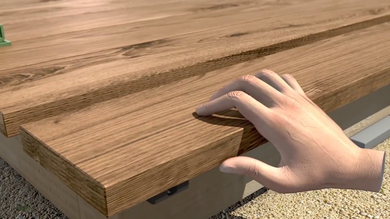 Berner onzichtbare terrasbevestiging | Fixation invisible pour lames de terrasse Berner
