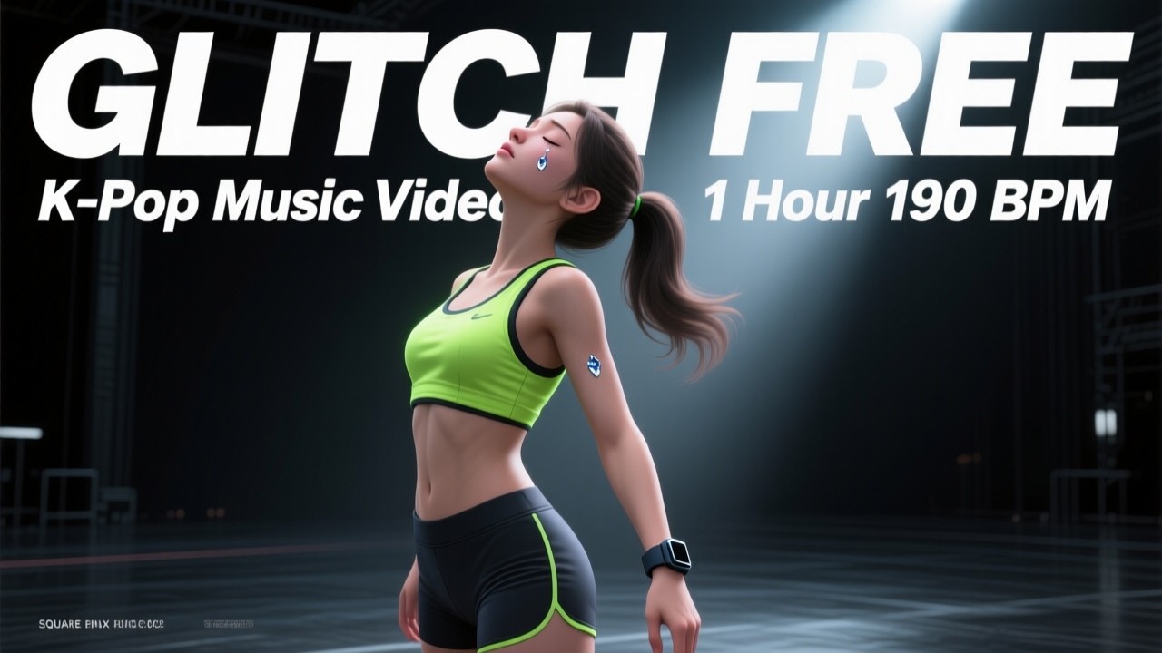 GLITCH FREE ⚡ Vol.2 | 1 Hour Mindful Running Music | K-Pop Jogging BGM | Let Go & Run Free | 190 BPM