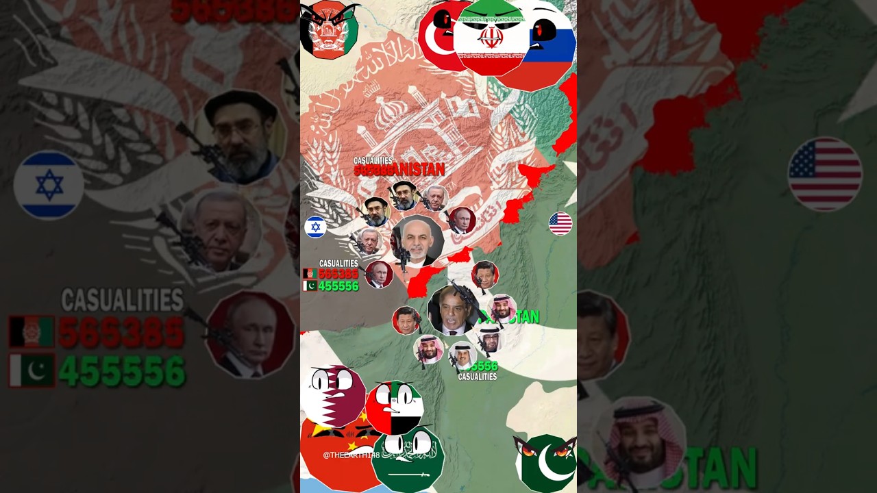 Какие страны поддержат Пакистан или Афганистан?⚔️🌏 #countryballs #countryball #usa #ISRAEL