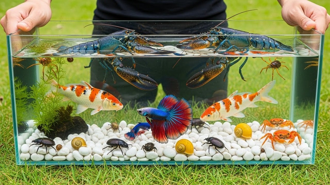 Real Rice Paddy Wildlife — Fish Splashing, Frogs in Hand, Turtles Crawling