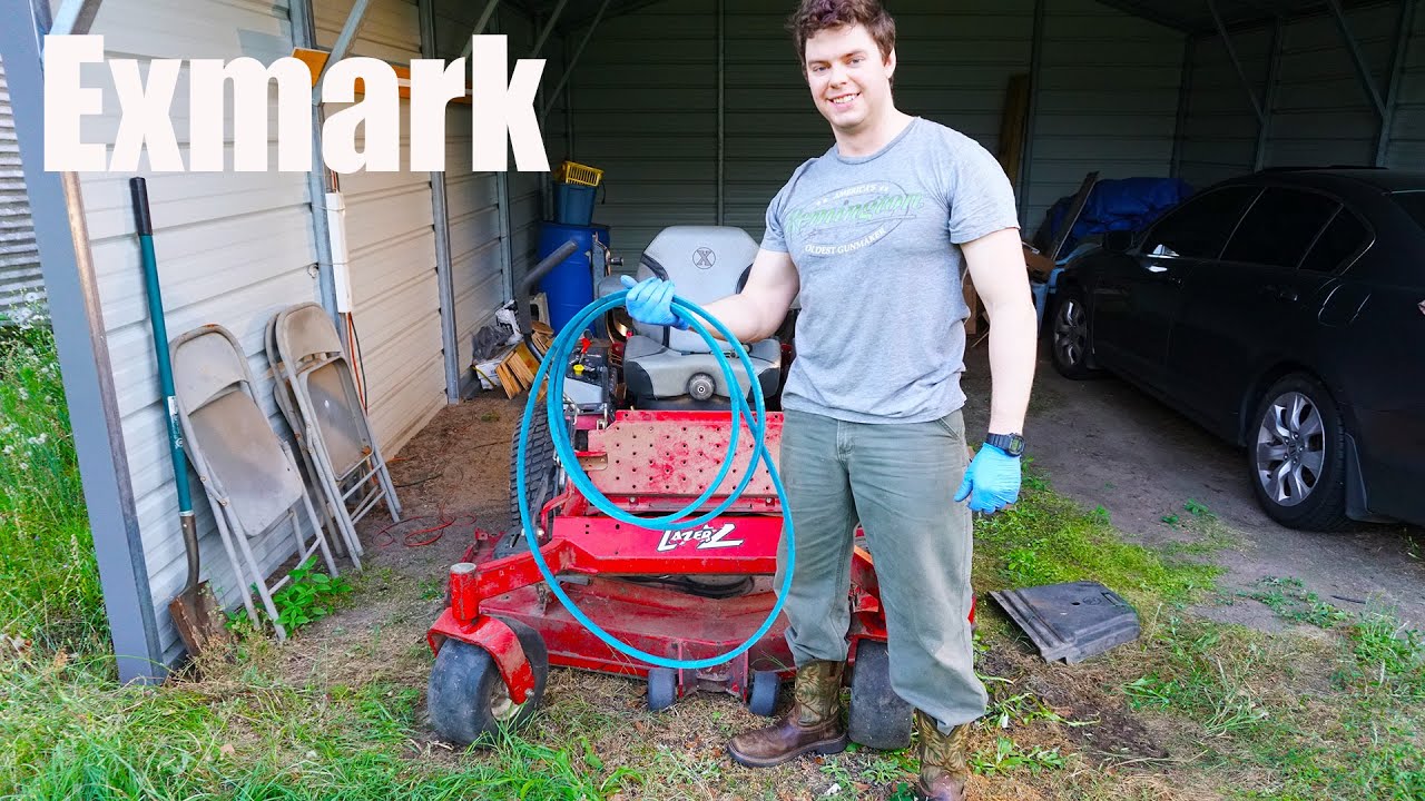Exmark Lawnmower Deck Belt Replacement HOW TO (Best on YouTube)