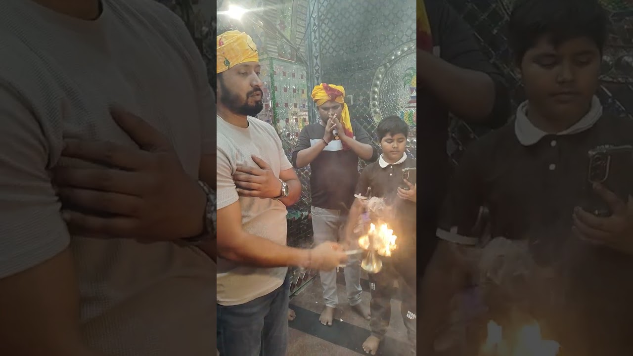 Jai mata di गुड़गांव मन्दिर में माता चौराहे वाली की पावन आरती।।जय महामाई की‌।।