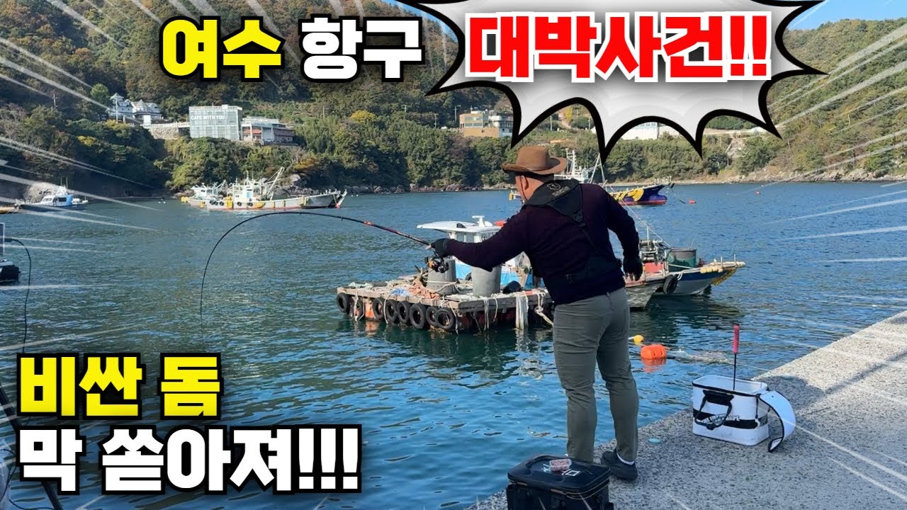 난리났다!! 여수 항구에서 비싼 돔을 거의 줍다시피 할 수 있는 낚시! 벵에돔 .. 믿겨지지 않아!