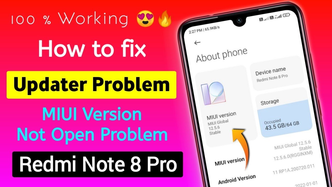 How to Fix MIUI Updater Not Opening on Redmi Note 8 Pro | How to Fix Updater App Error