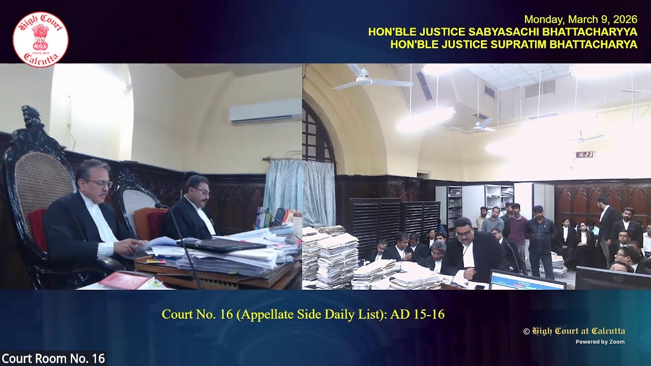 09 March 2026 | Court No. 16 | Live Streaming of the Court proceedings.