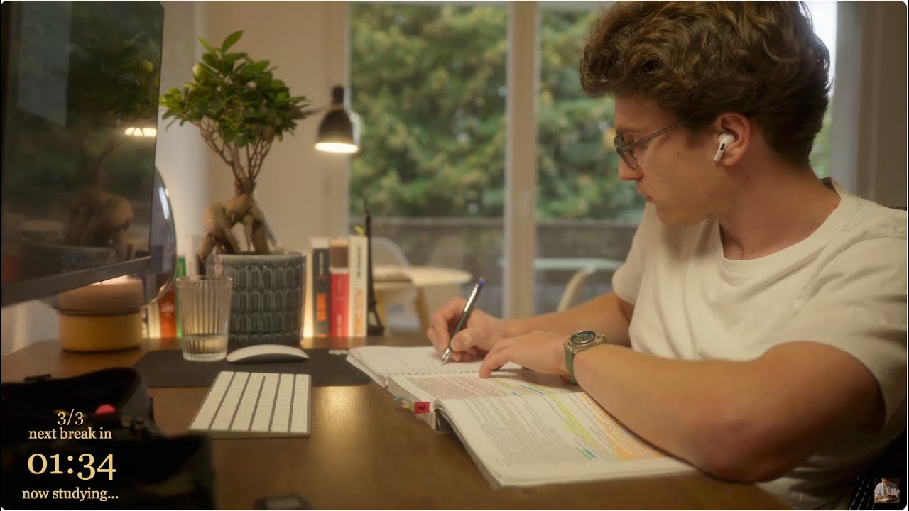5-HOUR | Study With Me | No music, Deep work, Two breaks