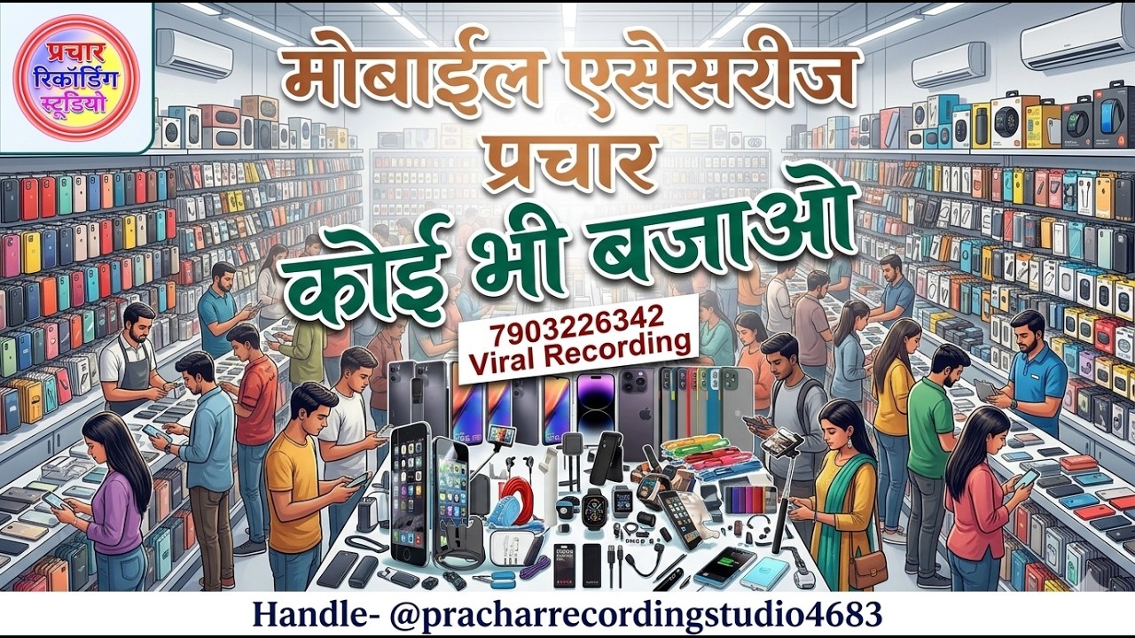 mobile accessories prachar || saman ka prachar || new assessories recording